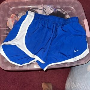 Nike Women's Royal Blue Athletic Shorts with White Trim